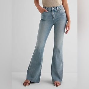 EXPRESS bell flare mid rise jeans